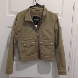 Hollister Olive Green Zip-Up Jacket